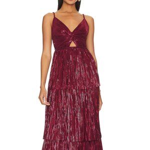 Sabina Musayev Doris Dress in Ruby Wine